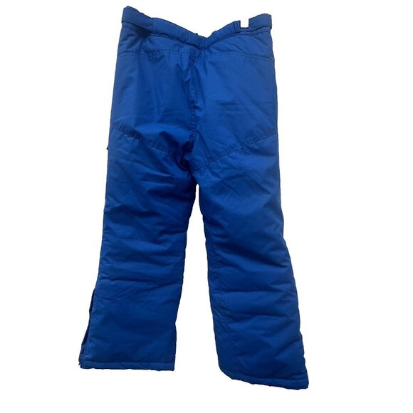 NWT Eddie Bauer Kids Snow Pants 7 / 8 Zippered Legs Reflective Logo - Picture 4 of 4